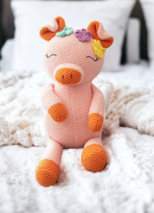 Handmade 100% cotton yarn Pink Piggy